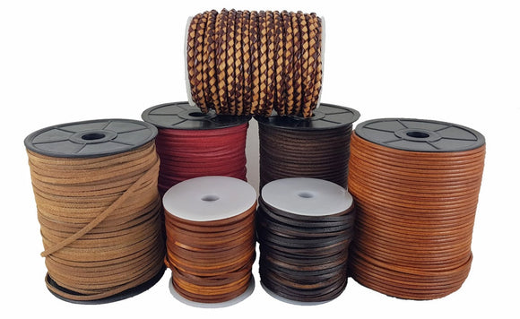 Buy Leather cord & Crafting wire & a range of leather sheets and strips of leather