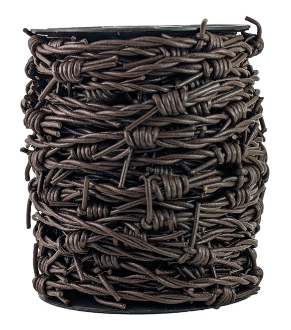 Leather Fake barbed wire Dark Brown