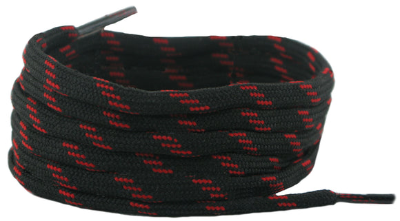 Black & Red fleck 140 cm long laces