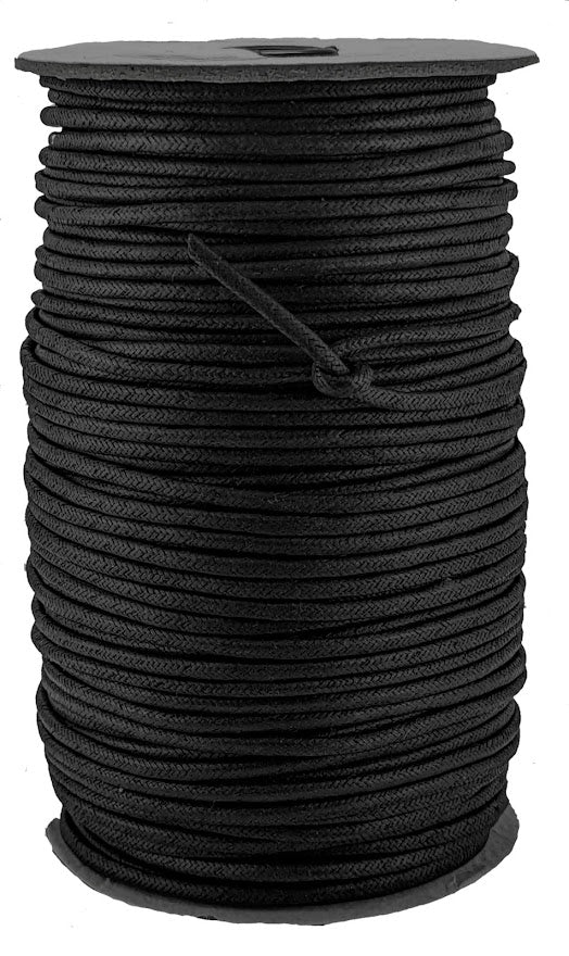 Black wax cotton crafting cord wire  2 mm thickness.
