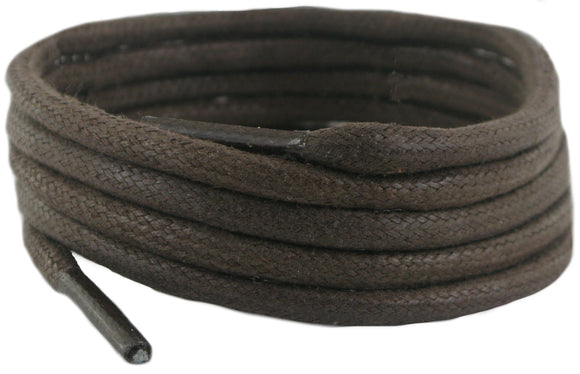 Brown wax cotton shoelaces & Boot laces 200 cm long x 5 mm round