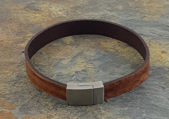 Men's Bracelet, Leather Brown