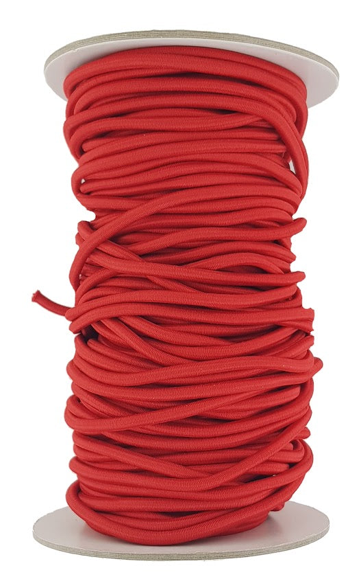 Elastic Cord 4 mm round sold in lengths of 2,3,4,5, Metres Red