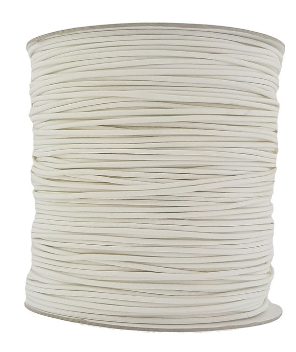 White 3 mm diameter round elastic cord Bleach white