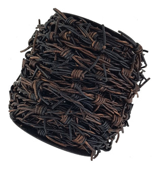 Fake Barbed wire craft cord Black with Brown fleck
