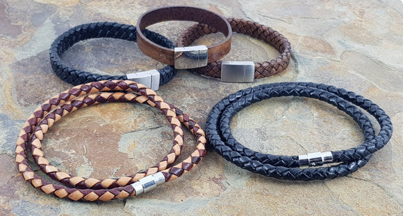 Handmade Leather Bracelets & Necklaces 