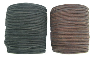 Black & Brown 4 mm Round Leather Cord