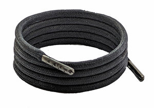 Black 5 mm wax cotton Shoelaces & Boot laces