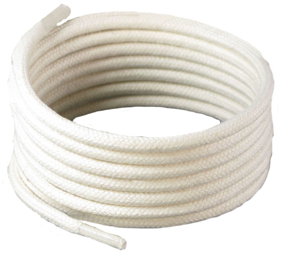 Shoelaces & Boot laces 90 cm long 5.0 mm Round White