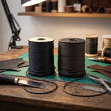 3 mm round leather craft cord black or brown