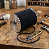 Black 5 mm wide sued leather cord