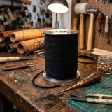 Black Flat 5 mm x 1.5 mm thick suede leather cord
