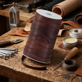Cherry Brown crat cord flat Leather 10 mm wide x 1 mm thick
