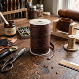 Cherry Brown crat cord flat Leather 10 mm wide x 1 mm thick