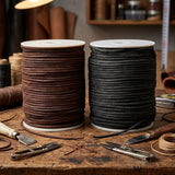 Black or Brown 4 mm Round Leather craft Cord