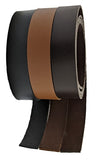 Leather strips 15 mm wiide x 1 meter Black Brown and Dark Brown.