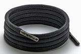 Black 5 mm Round wax cotton Shoelaces & Boot Laces