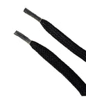 Black Flat 4 mm wax cotton Shoelaces & Boot laces