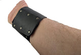 Black leather wrist strap bottom standard