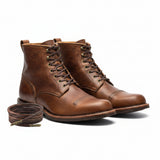 Brown heavy duty square leather shelaces& Boot aces