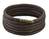 Brown 4 mm round wax cotton Shoelaces & Boot laces