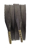Shoelaces & Boot laces Brown Flat 10 mm wide wax cotton