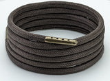 Brown 4 mm round wax cotton Shoelaces & Boot laces