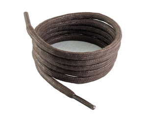Brown shoelaces wax cotton shoelaces and Boot laces 5 mm round.
