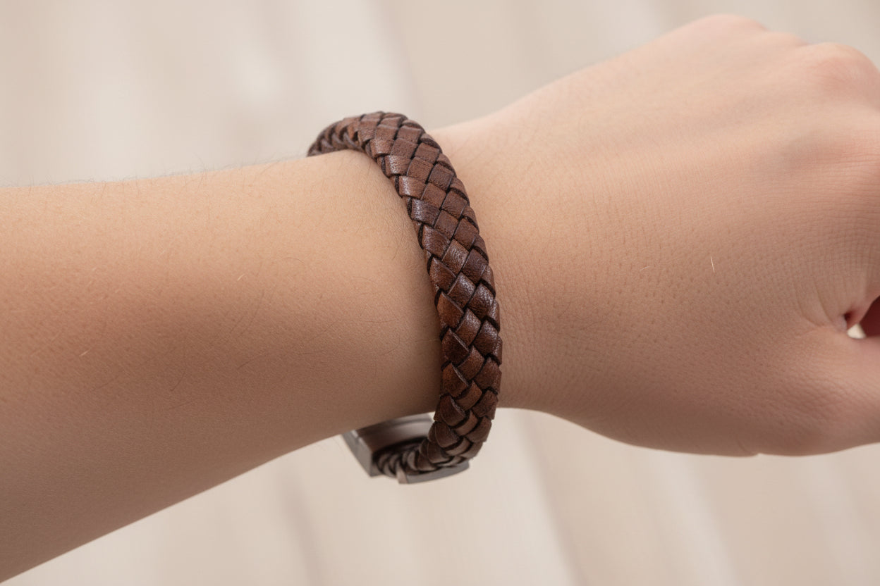 brown woven bracelet