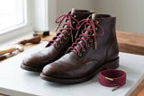 Burgundy laces wax cotton 3 mm round