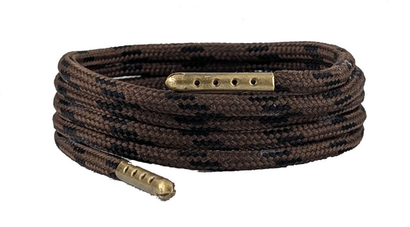 Dark Brown shoelaces with Black Fleck