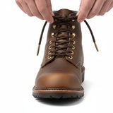 Dark Brown shoelaces with Black Fleck
