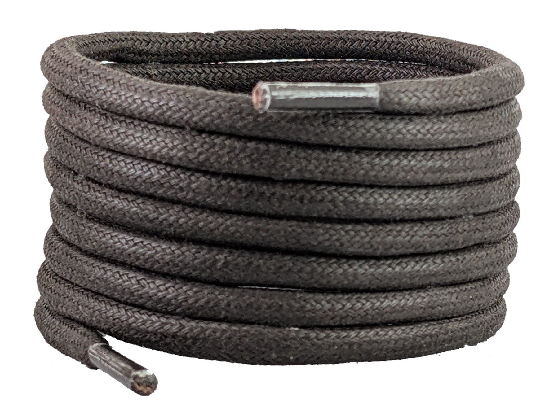 Brown Shoelaces boot laces waxed cotton 200 cm long 5 mm round
