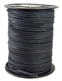 Navy Blue 3 mm square leather Craft cord