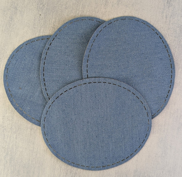 Denim repair patches pack of 4 blue