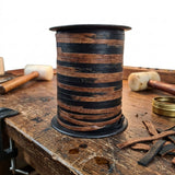 Black & Brown fleck flat Leather craft cord 5  x 1 mm
