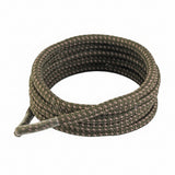 Green and brown fleck shoelaces and boot laces with clear lace tips