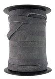 Grey suede 10 mm wide flat leather cord