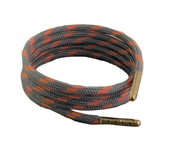 Shoelaces and Boot Laces Grey with orange fleck.