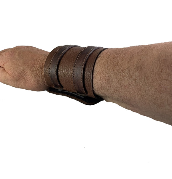 Wrist supports Leather Unisex Brown
