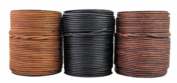 Light Brown Black & Brown 3 mm round craft cord wire full rolls