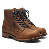 Wax cotton 5 mm round Navy shoe & boot laces