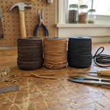 Light brown Black & Brown 4 mm Round  antique look Leather Cord
