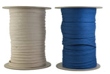 Oatmeal and Blue 15 mm wide cotton cord