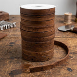 Brown flat leather 10 mm wide x 2 mm thick