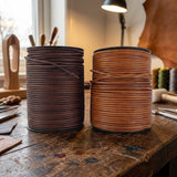 Brown and light brown 3 mm round leather cord