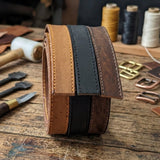 Black and brown leaher craft cord