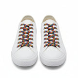 Multicolored braided shoelaces and Boot laces with gold metal Tips
