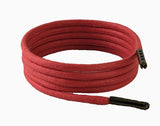 Red wax cotton shoelaces & Boot laces 4 mm round