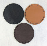 Repair patches round shape Napa leather